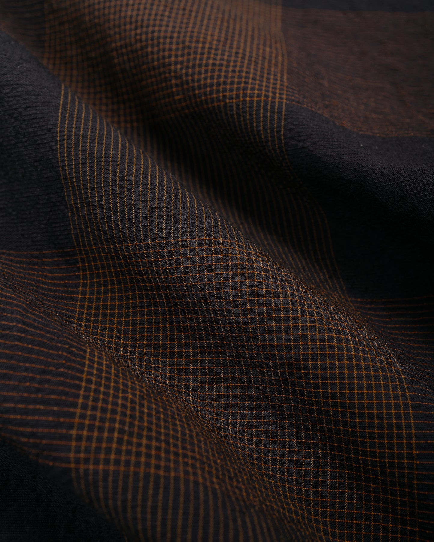 lost & found Beams Plus Beams Plus B.D. Classic Fit Cotton Linen Cord Check Black/Brown