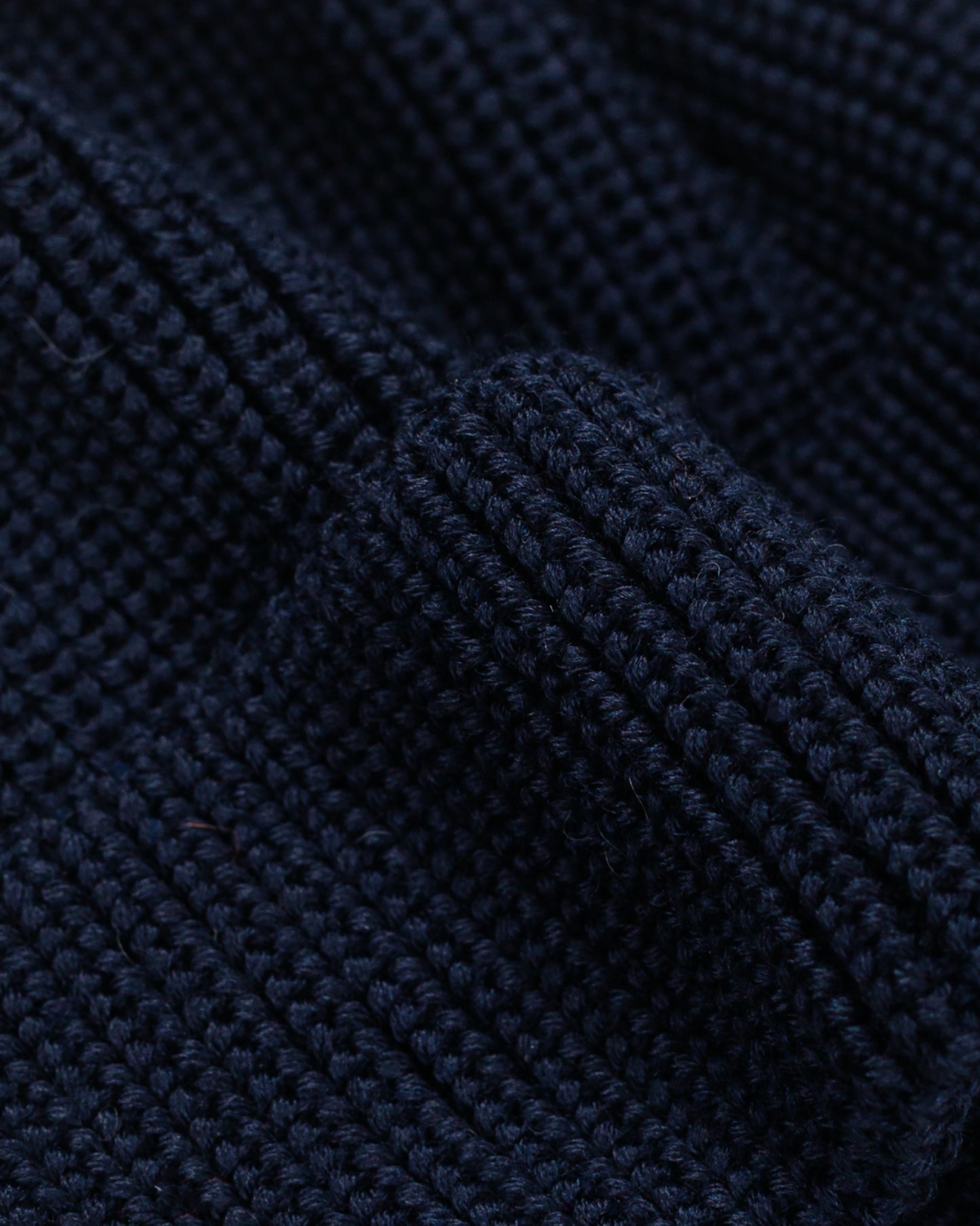 lost & found Found Feather Found Feather Knit Watch Cap Italian Merino Wool Navy