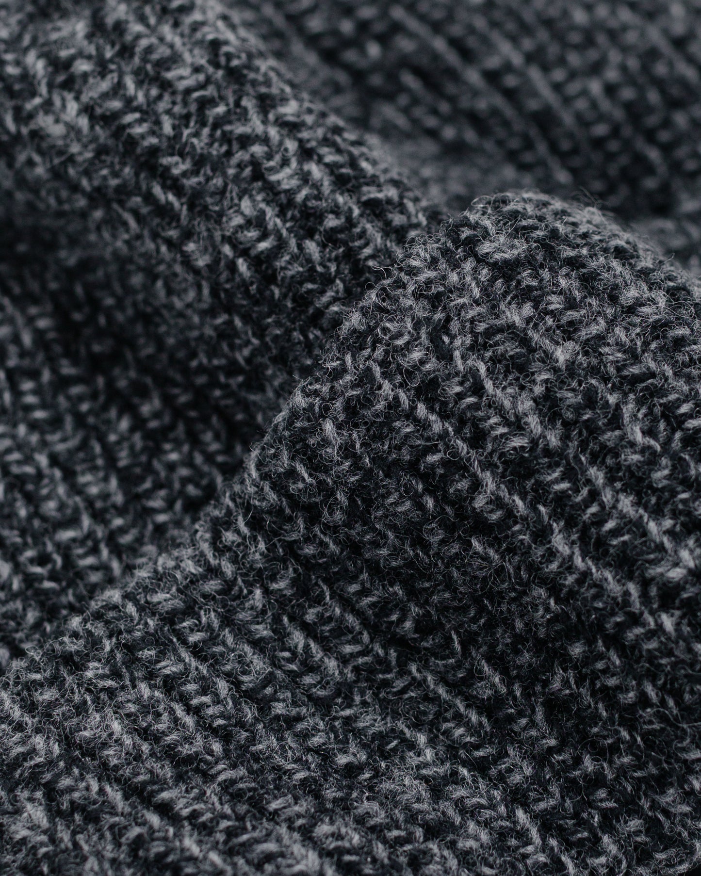 lost & found Found Feather Found Feather Oversized Watch Cap Italian Merino Wool Charcoal