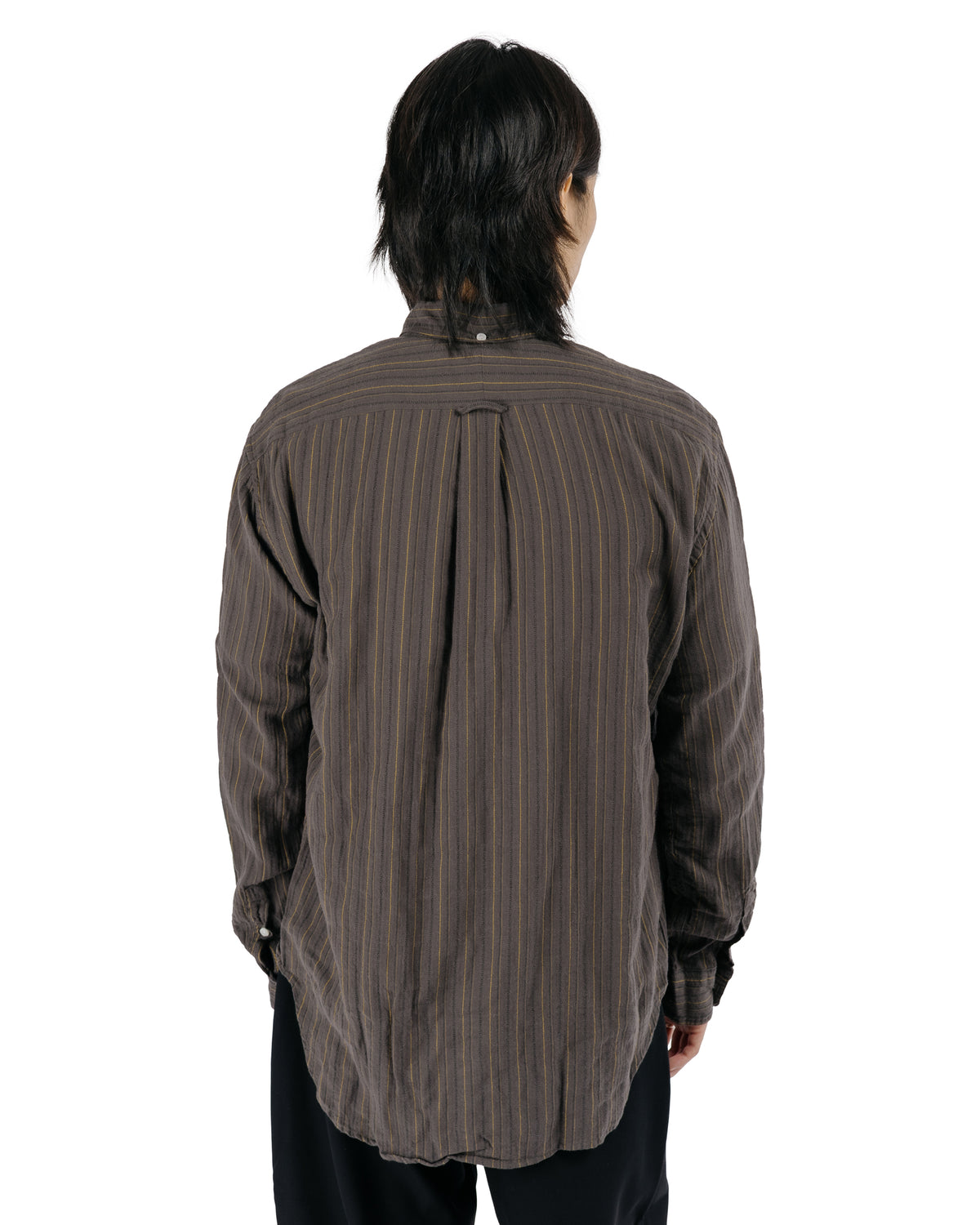 Gitman Vintage Bros. Olive Brushed Dobby Stripe Shirt