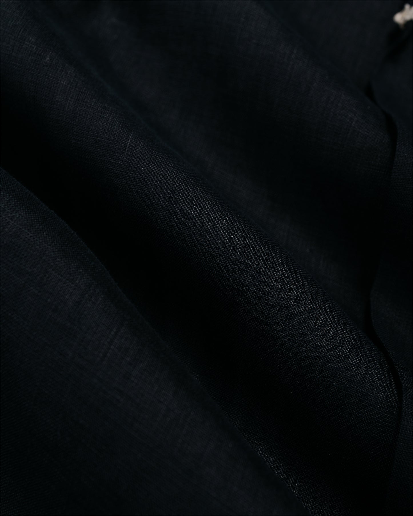 lost & found MARKAWARE MARKAWARE Open Collar Shirt Hemp Shirting Black