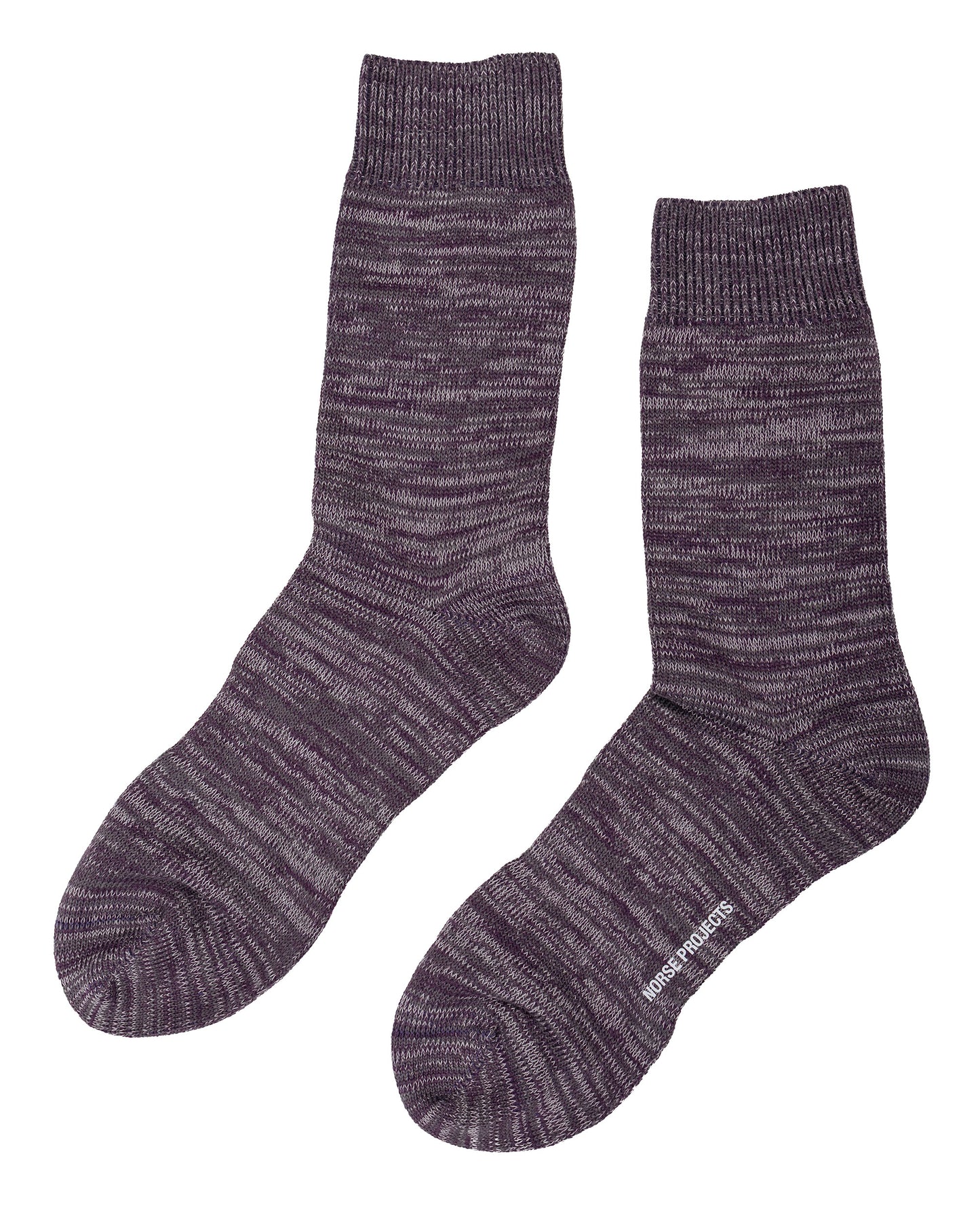 lost & found Norse Projects Norse Projects Bykle Heavy Cotton Twist Sock Vintage Violet