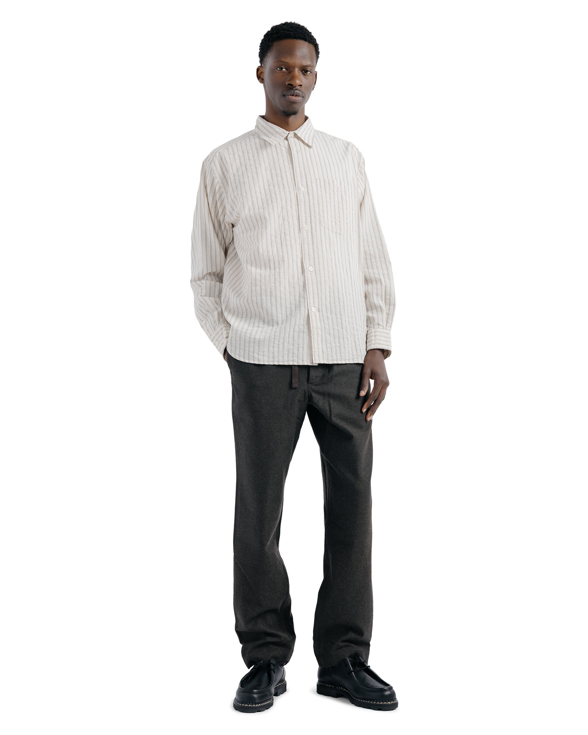 Norse Projects Falster Stripe Oversized Shirt Natural Ecru