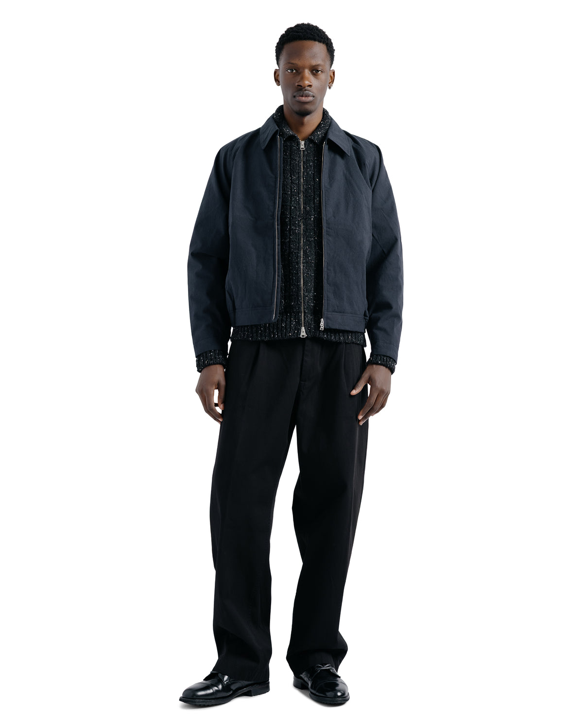 Norse Projects Stensholt Buff Cotton Blouson Dark Navy