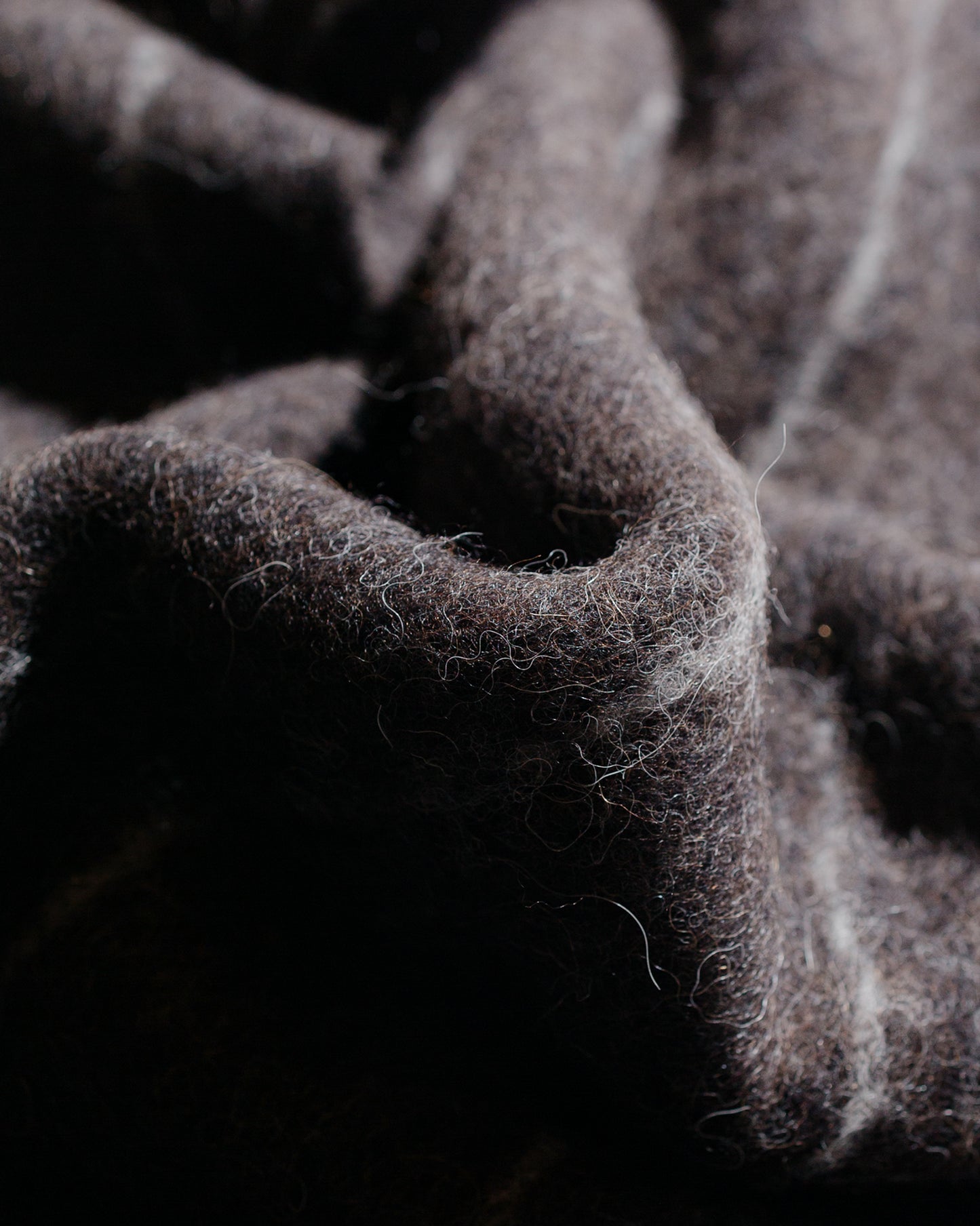 lost & found Our Legacy Our Legacy Estate Scarf Brown Pinstripe Fuzzy Alpaca