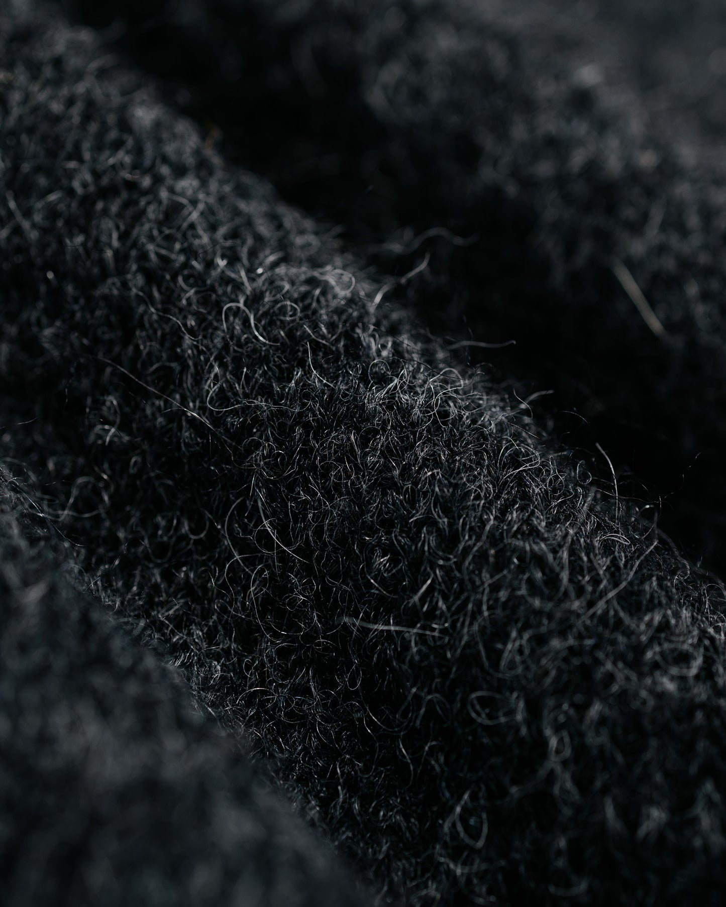 Our Legacy Evening Polo Charcoal Melange Fuzzy Alpaca
