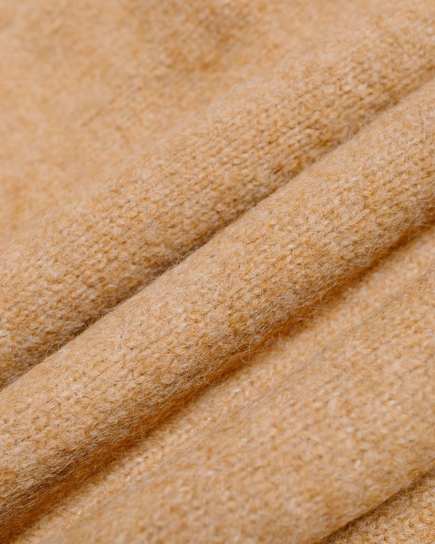 lost & found Stussy Stüssy Brushed Mock Full Zip Sweater Camel