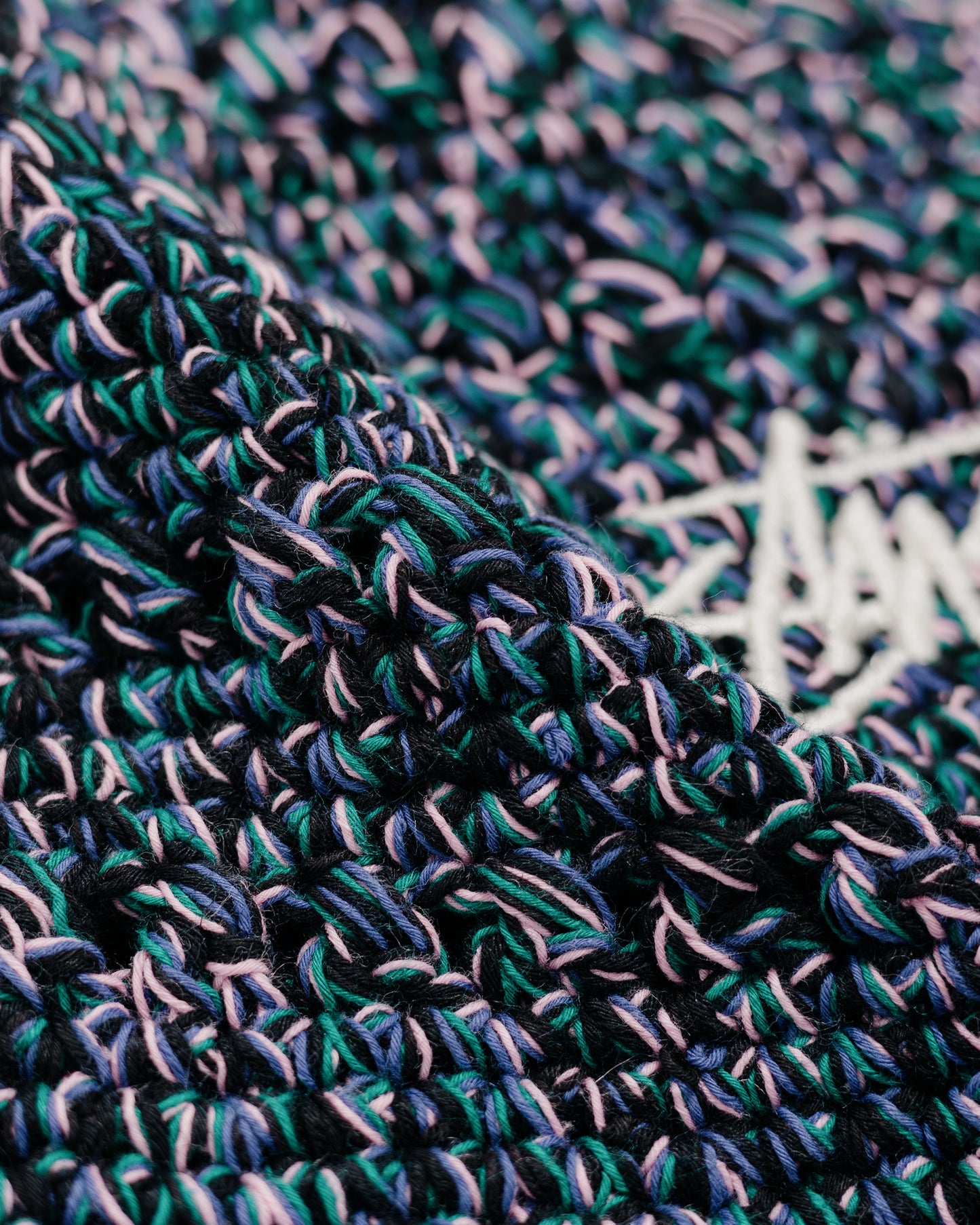 Stüssy Hemp Stock Knit Bucket Hat Multi Navy