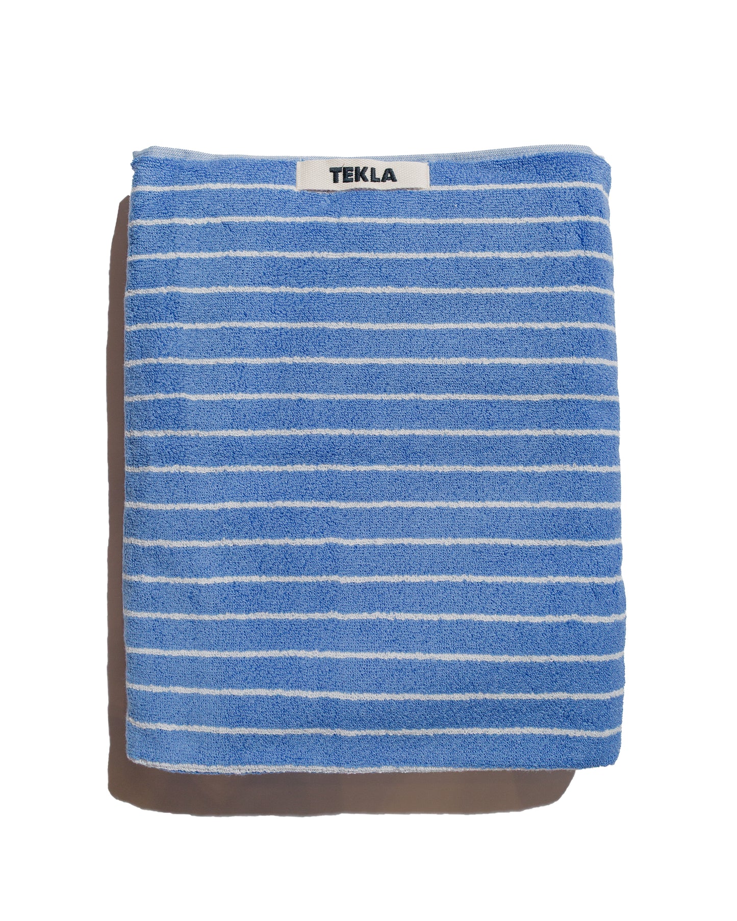 Tekla Terry Bath Towel Clear Blue Stripes