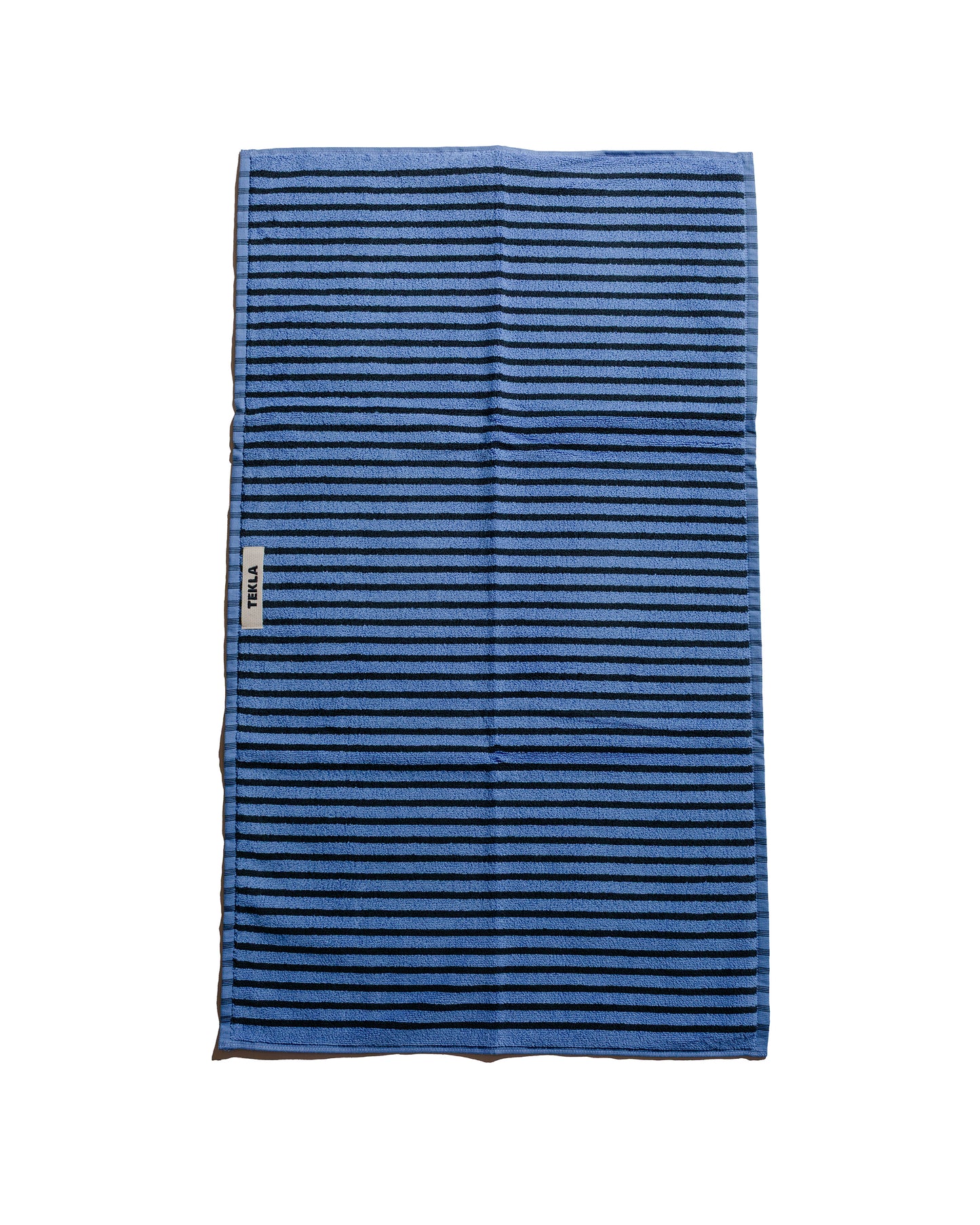 Tekla Terry Hand Towel Blue & Black