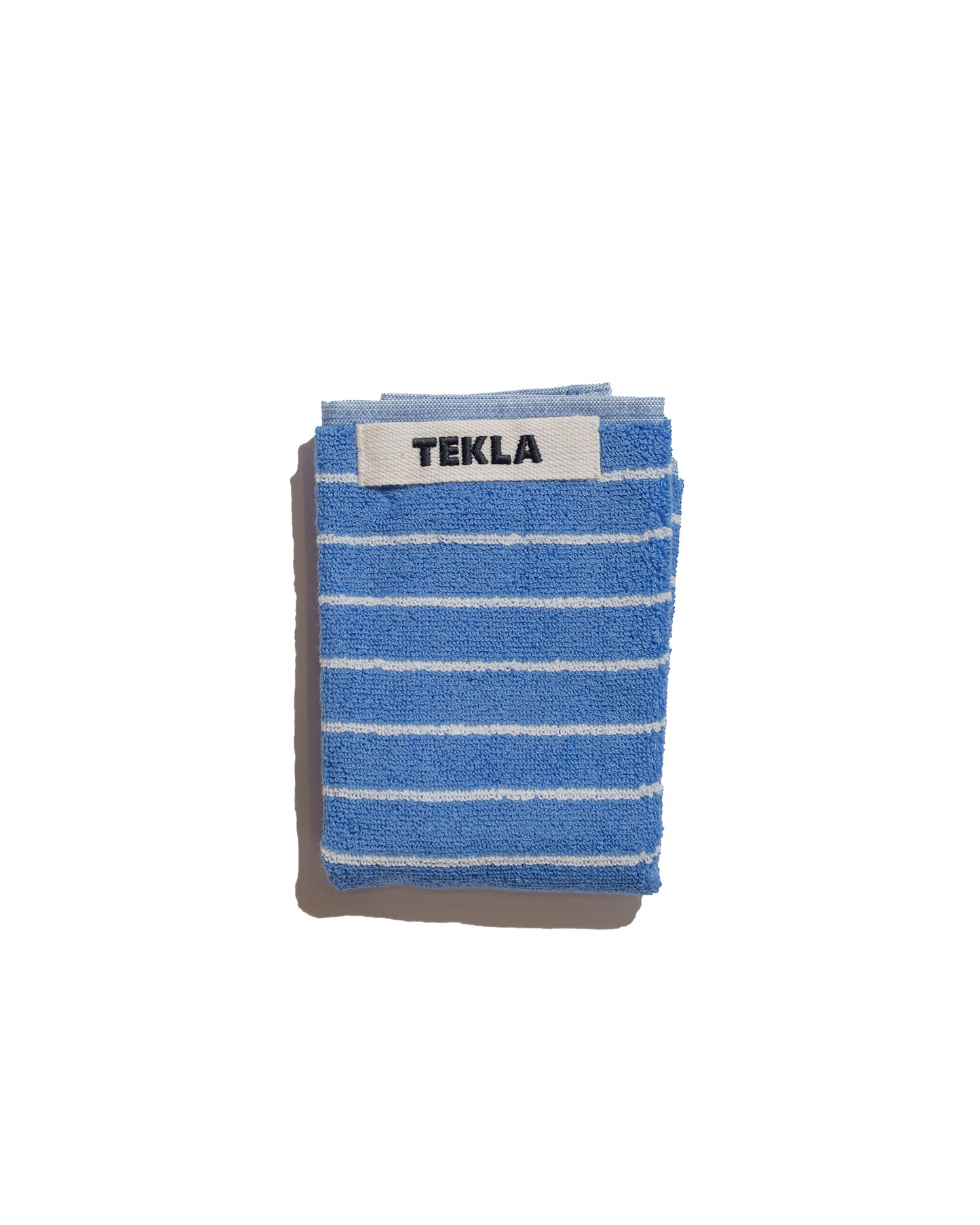 Tekla Terry Washcloth Clear Blue Stripes