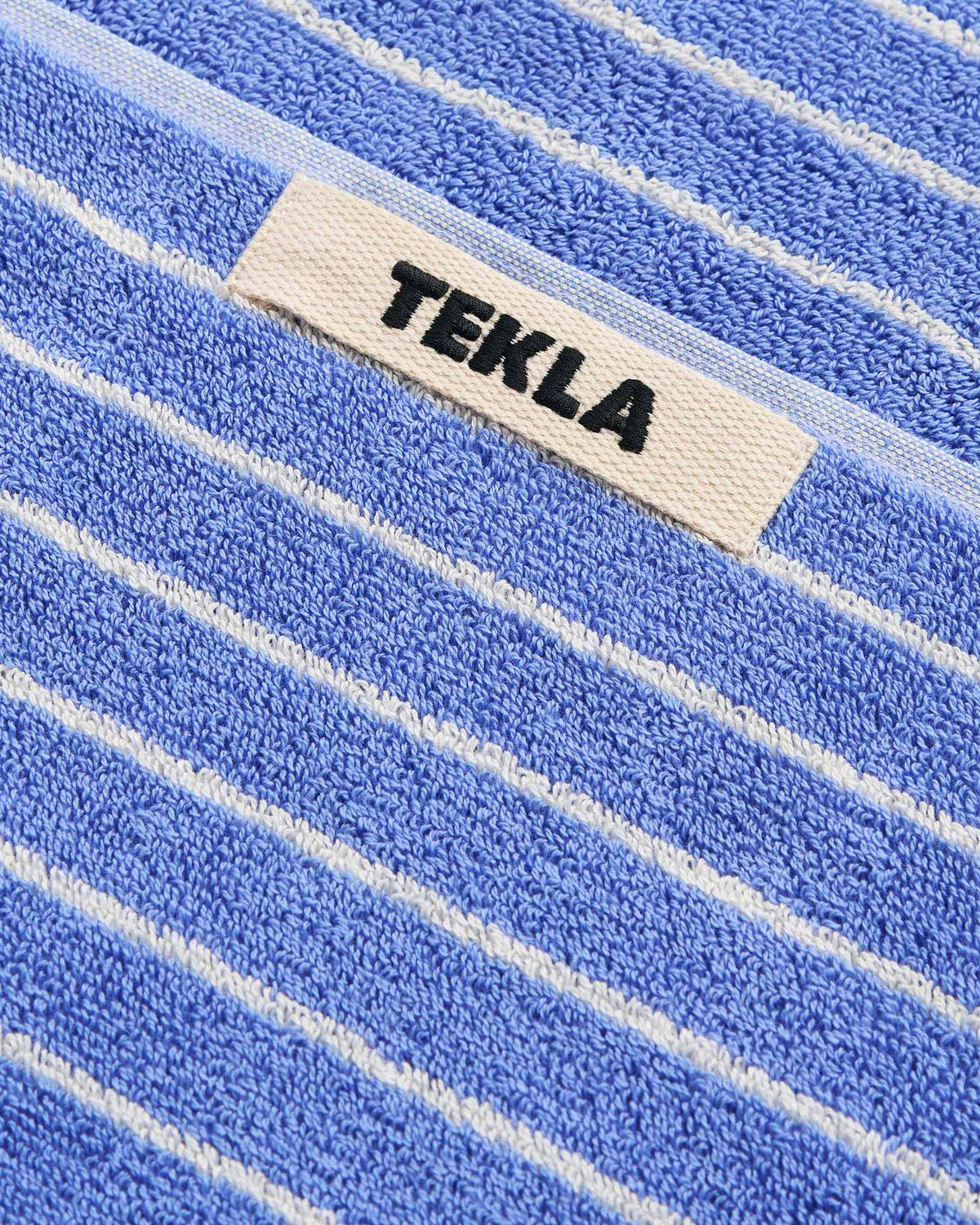 lost & found TEKLA Tekla Terry Washcloth Clear Blue Stripes