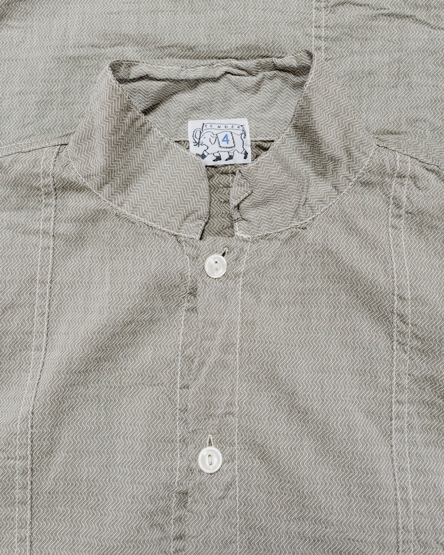 lost & found Tender Tender Type 439 Stole Pocket Butterfly Shirt Thunderbolt Cotton Cambric Rinsed