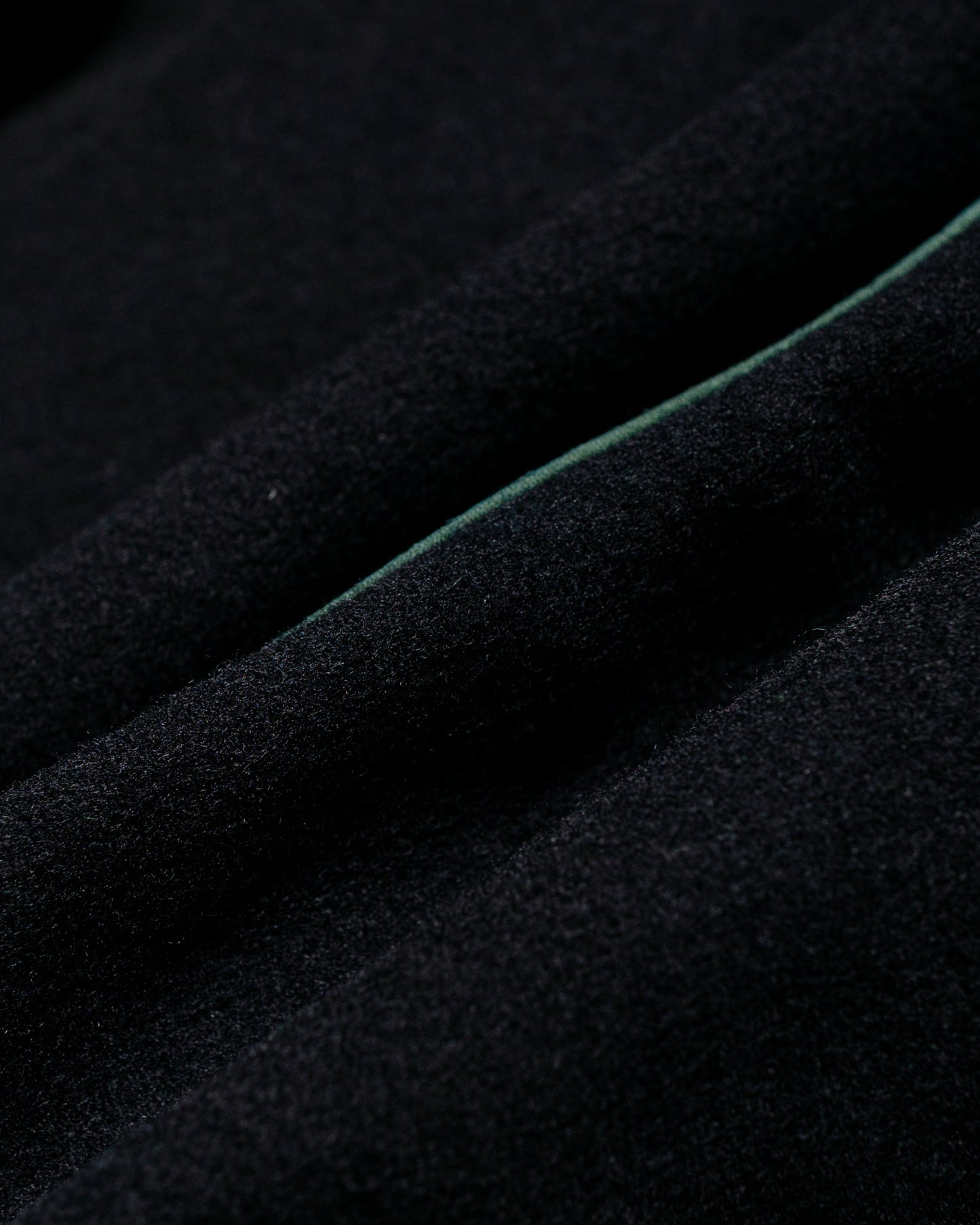 lost & found Tender Tender Type 942 Lobster Tail Jacket Green Wool Baize Hadal Blue