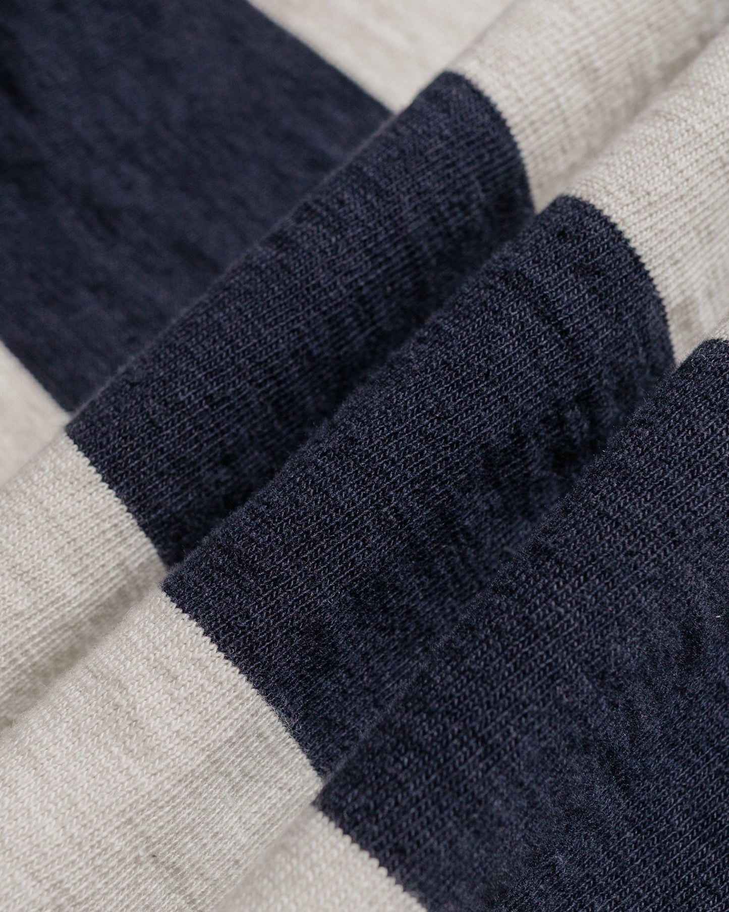 lost & found The Real McCoy's The Real McCoy's MC25013 Climbers' Striped Rugby Shirt Navy/Ecru