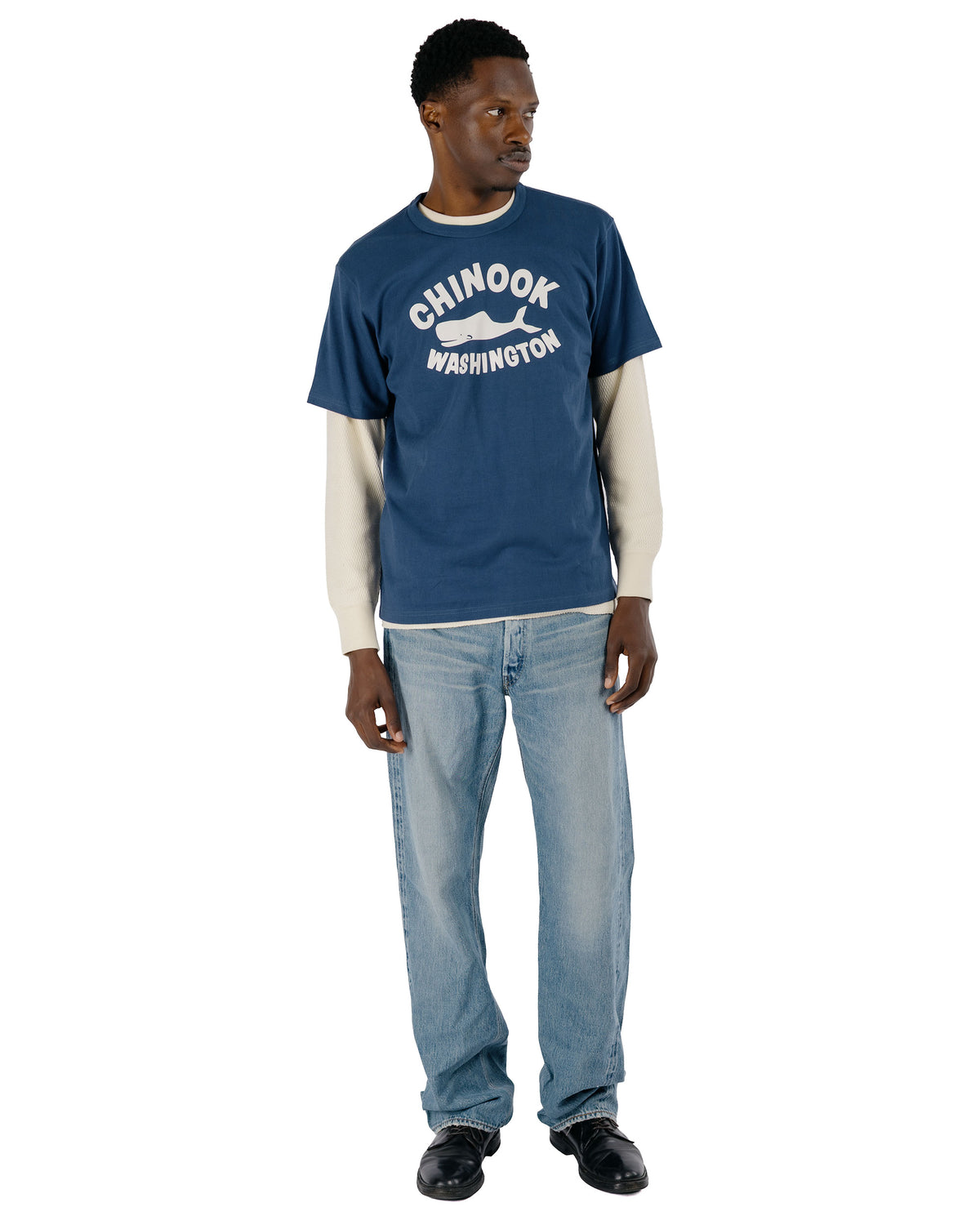 The Real McCoy's MC26023 Joe McCoy Tee / Chinook Marine Blue