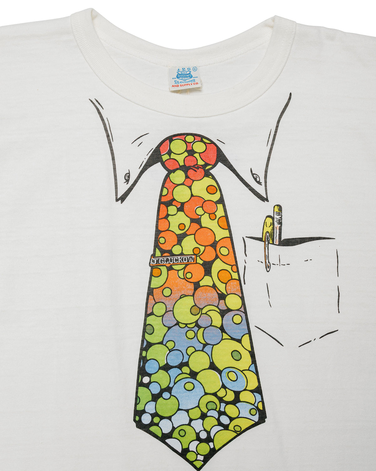 Warehouse Lot. JG-CS06 Pop-Art Necktie T Off White