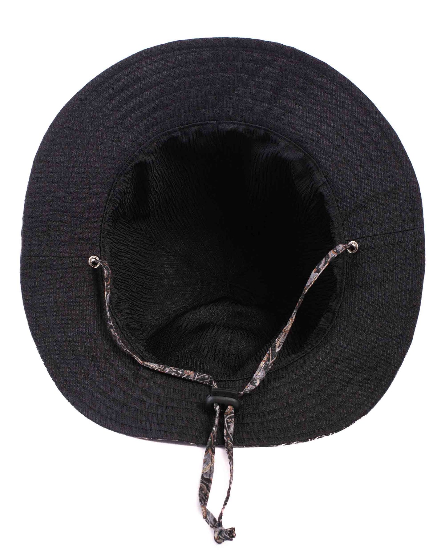 lost & found Found Feather Found Feather Military Sun Hat (Reversible) Paisley + Yoryu Black