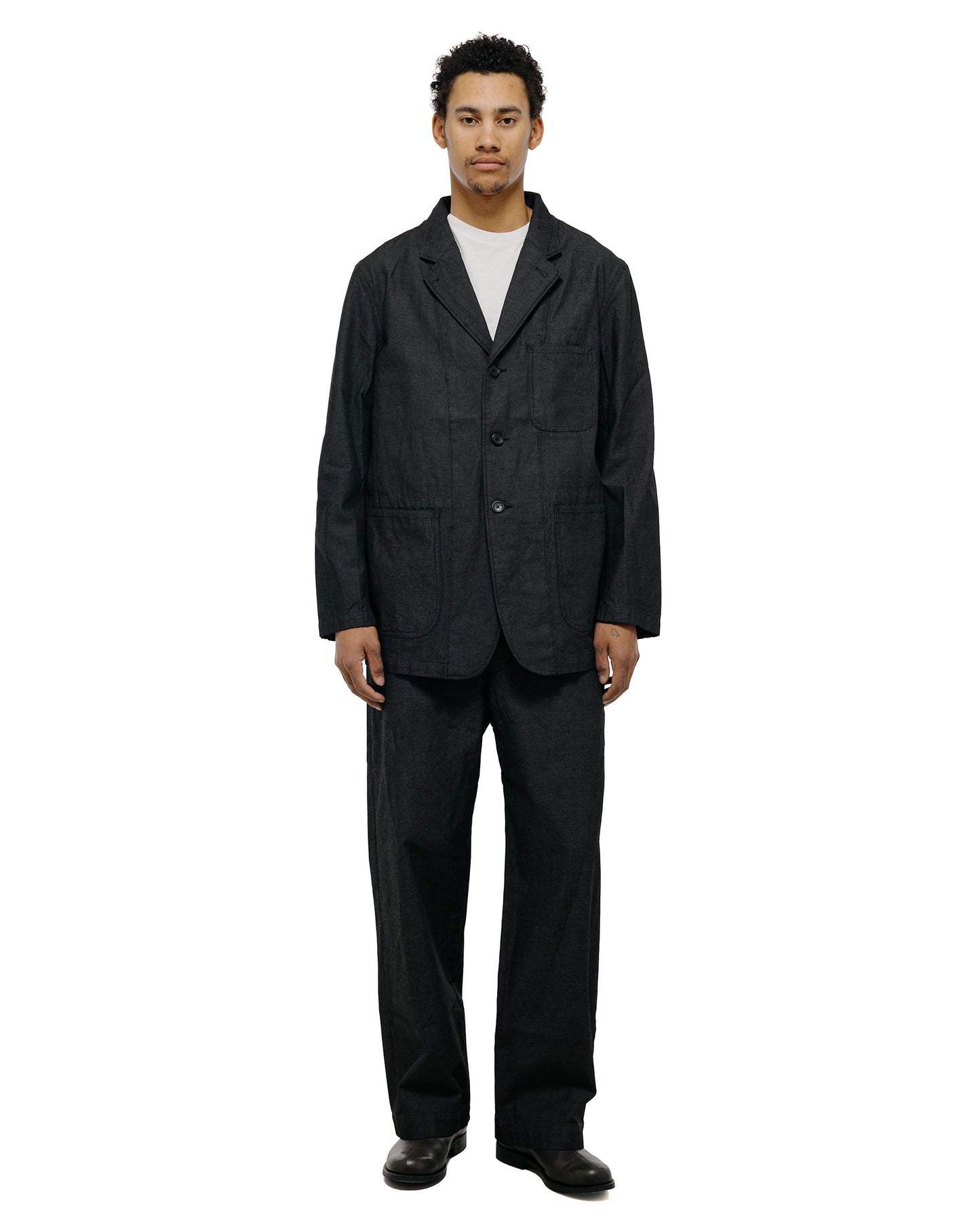 Engineered Garments Workaday Med Blazer Charcoal Cotton Heavy Oxford