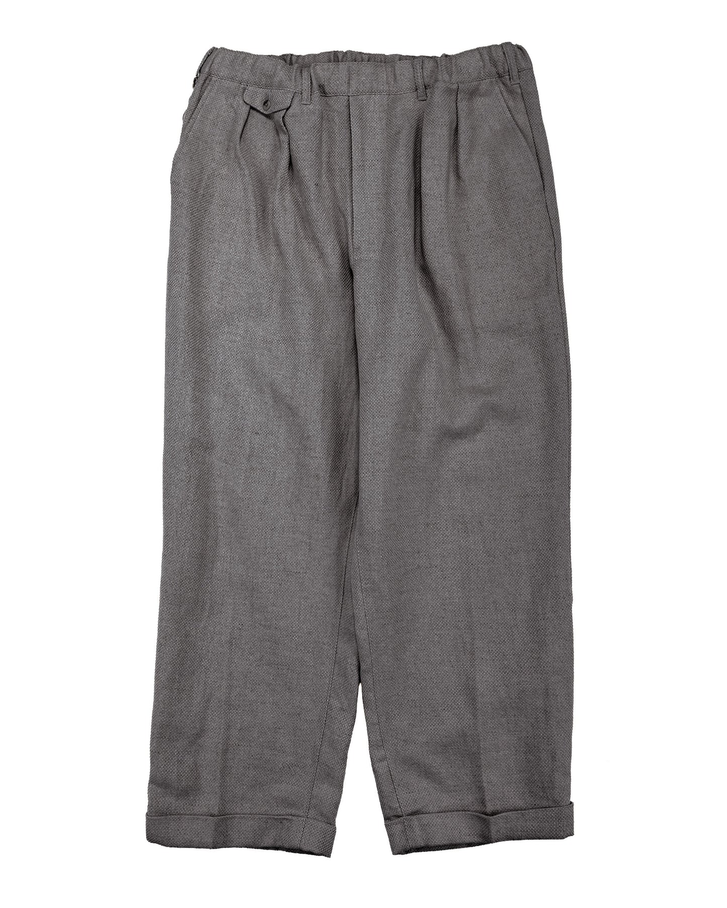 lost & found Beams Plus Beams Plus 2Pleats Relax Trousers Linen Cotton Grey