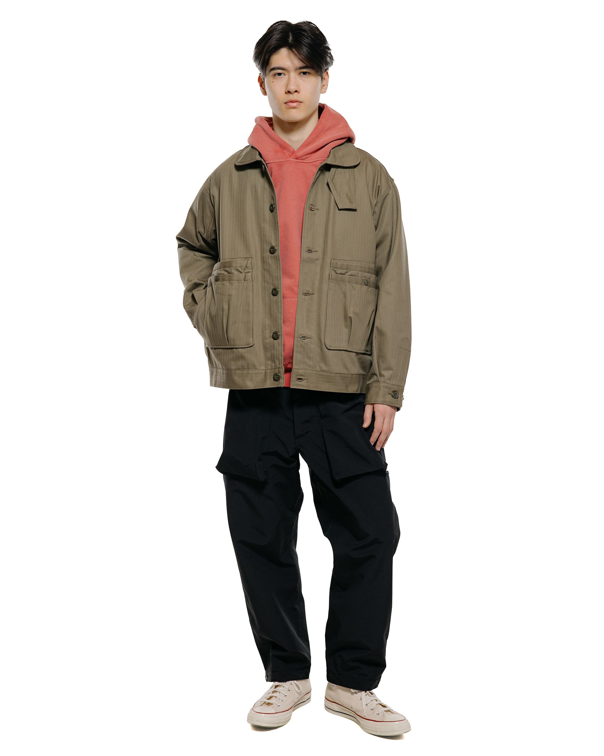 lost & found Sassafras Sassafras Overgrown Trug Jacket Herringbone Twill Olive