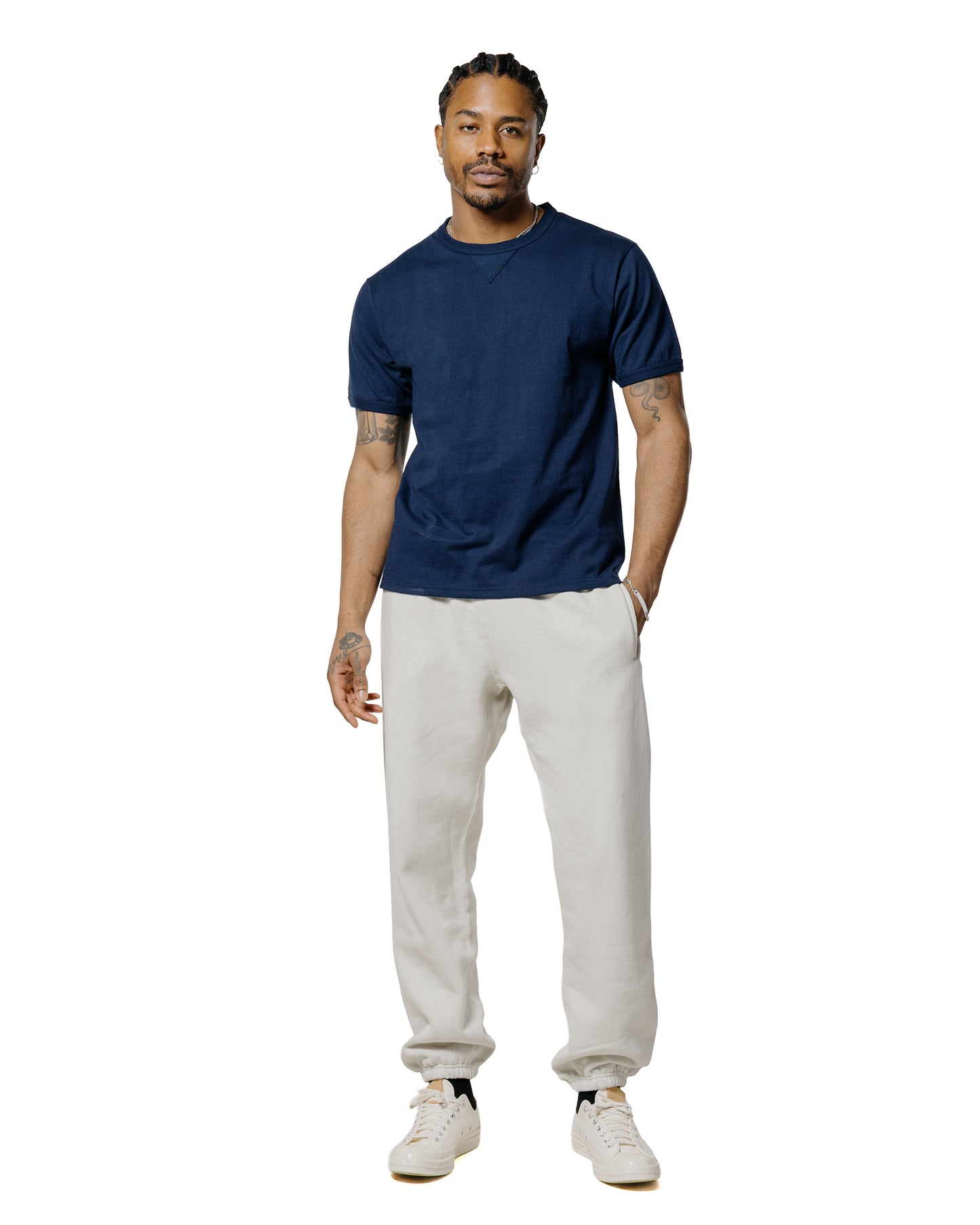 lost & found The Real McCoy's The Real McCoy's MC23020 Gusset Tee Navy