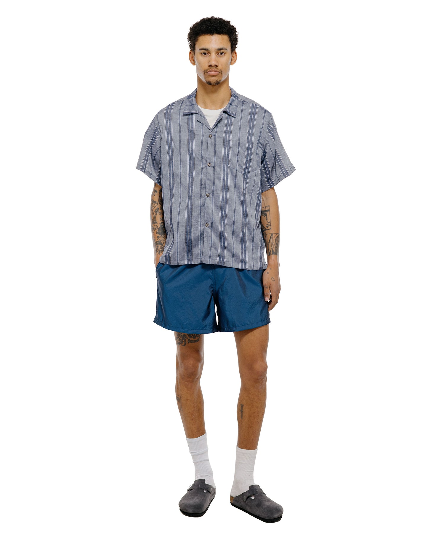 lost & found Bather Bather Rain Stripe Camp Shirt