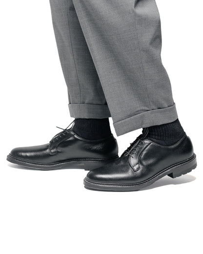 lost & found Alden Alden Plain Toe Blucher Black Alpine Grain with Commando Sole 95270C