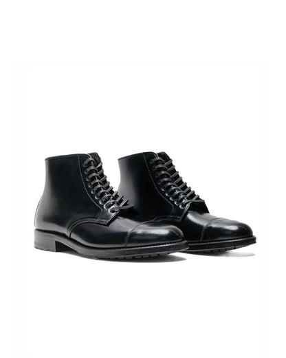 lost & found Alden Alden Straight Tip Boot With Commando Sole Black Shell Cordovan 39625C