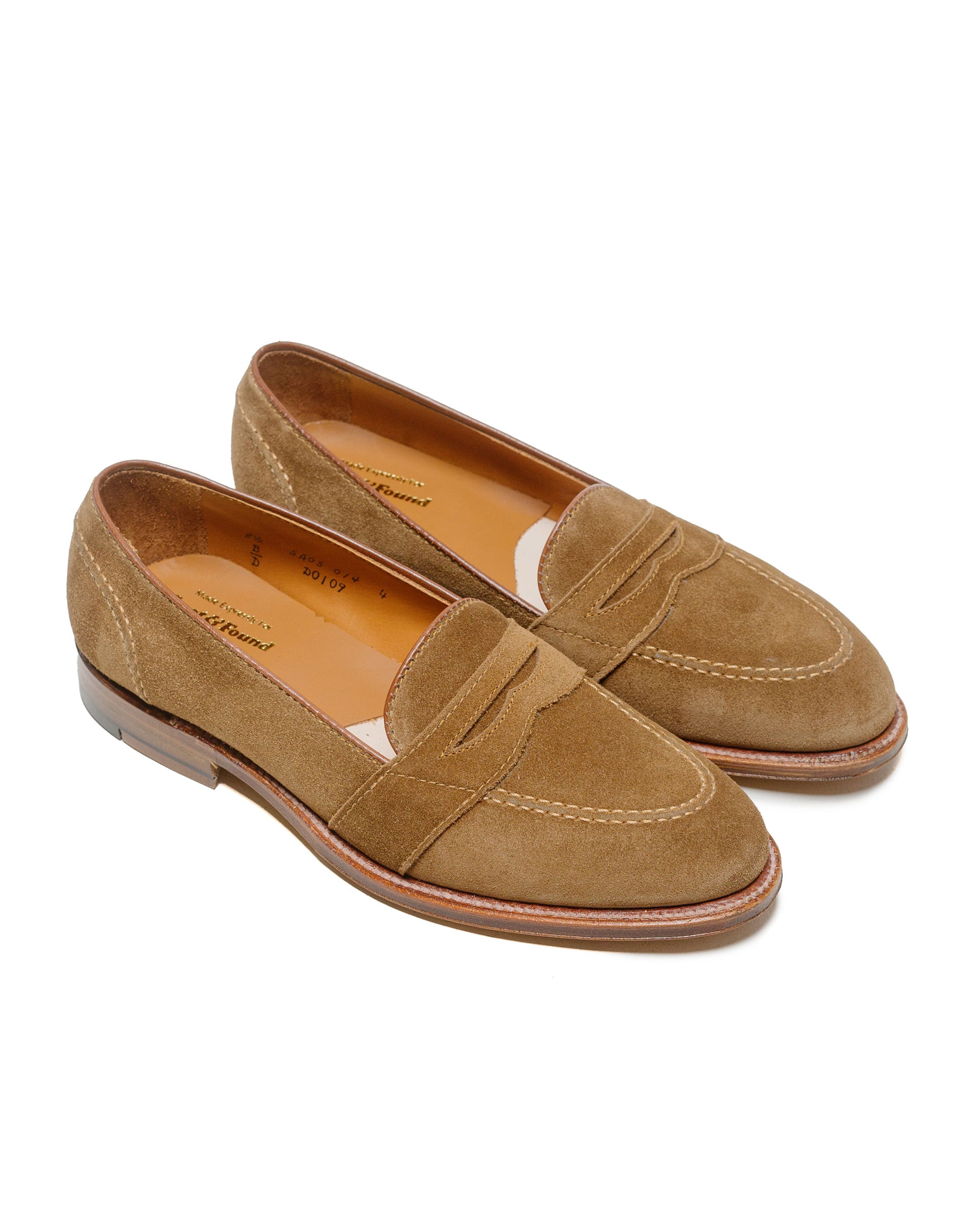 lost & found Alden Alden Full Strap Loafer Snuff Suede D0109