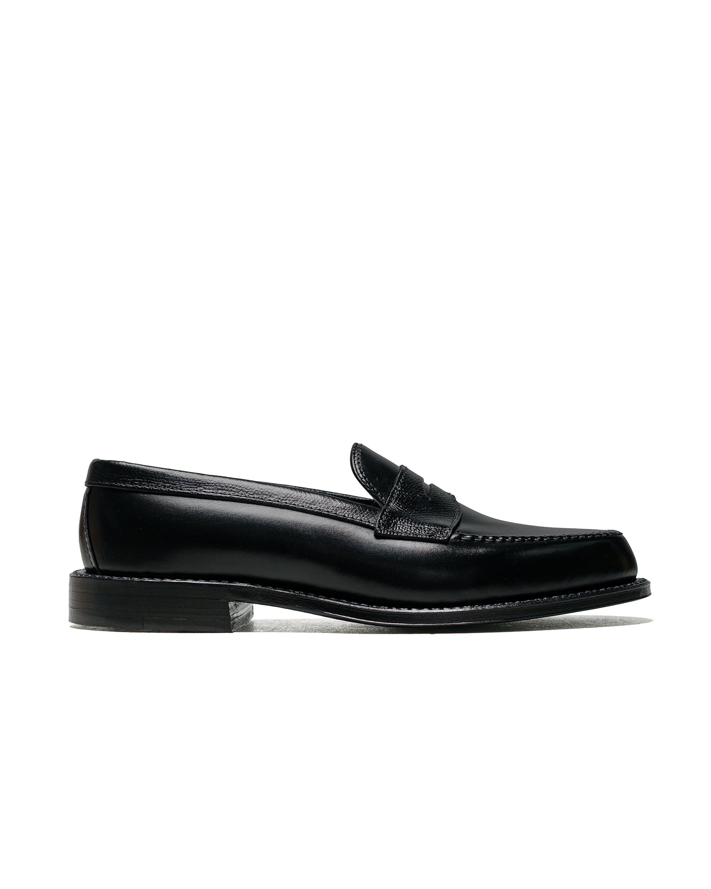 lost & found Alden Alden Penny Loafer Black Calfskin/Black Alpine Grain G2201