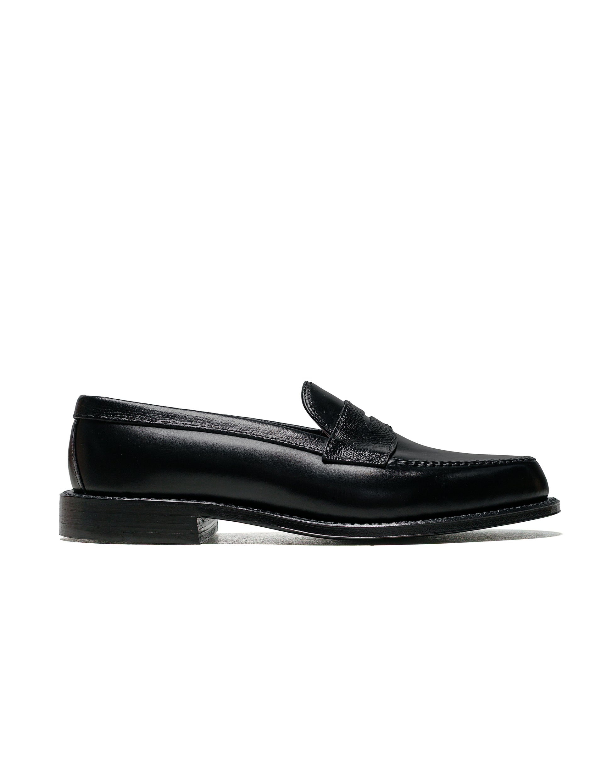 lost & found Alden Alden Penny Loafer Black Calfskin/Black Alpine Grain G2201