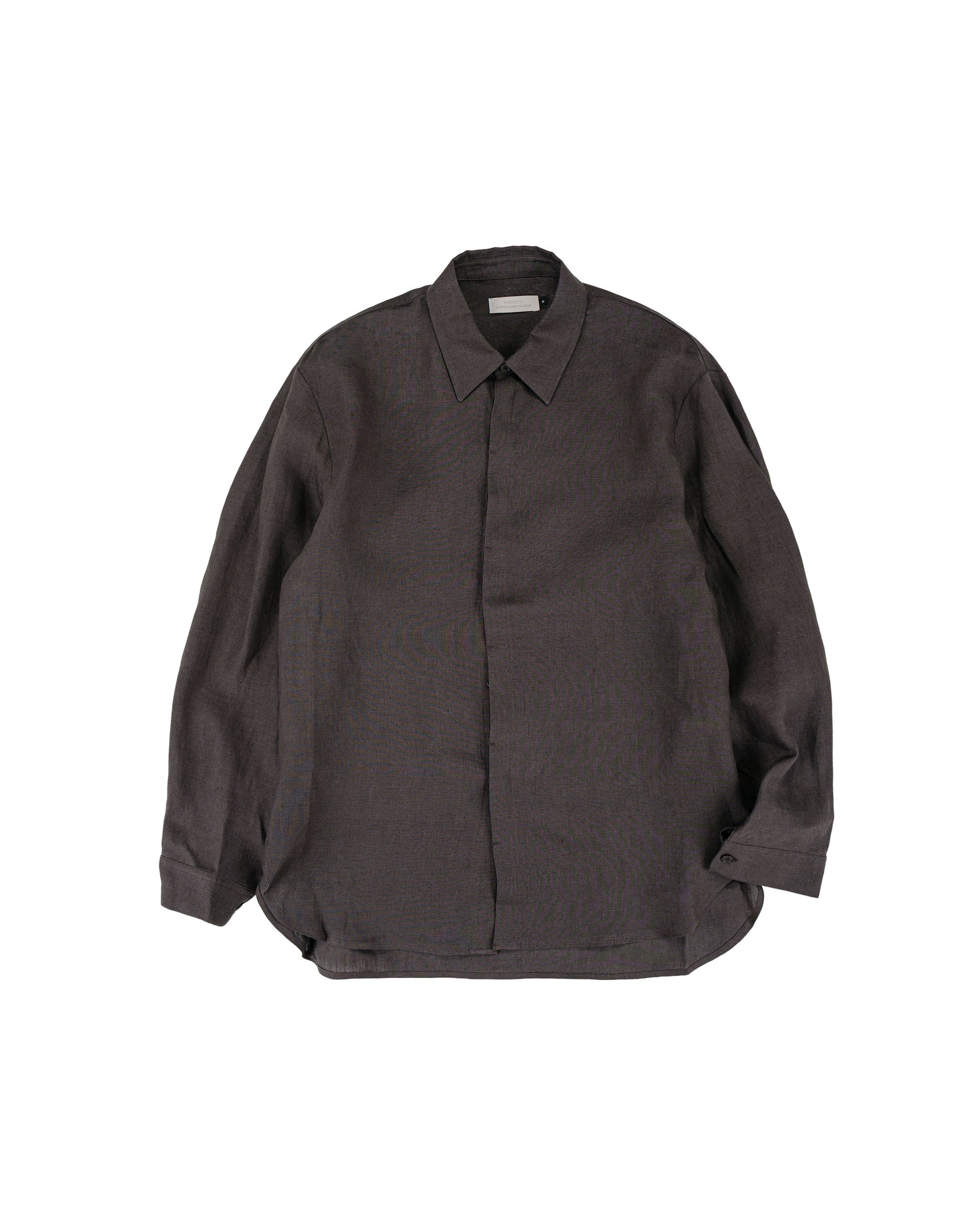 lost & found Amomento Amomento Linen Oversized Shirt Khaki Grey