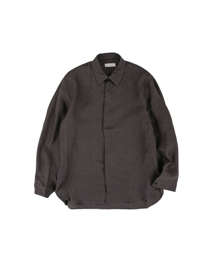 lost & found Amomento Amomento Linen Oversized Shirt Khaki Grey