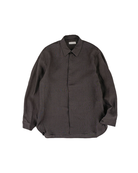 lost & found Amomento Amomento Linen Oversized Shirt Khaki Grey