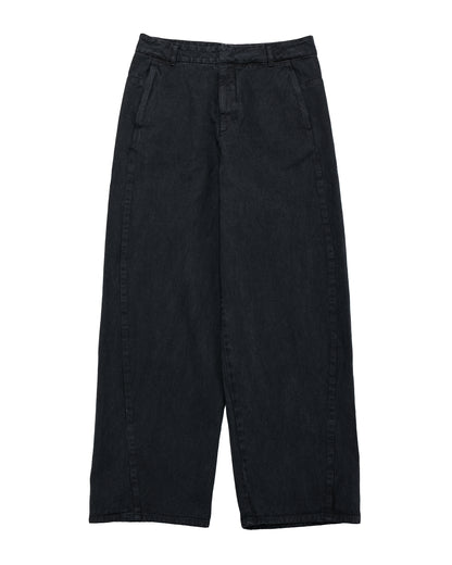 lost & found Amomento Amomento Garments Dyed Curved Seam Denim Black