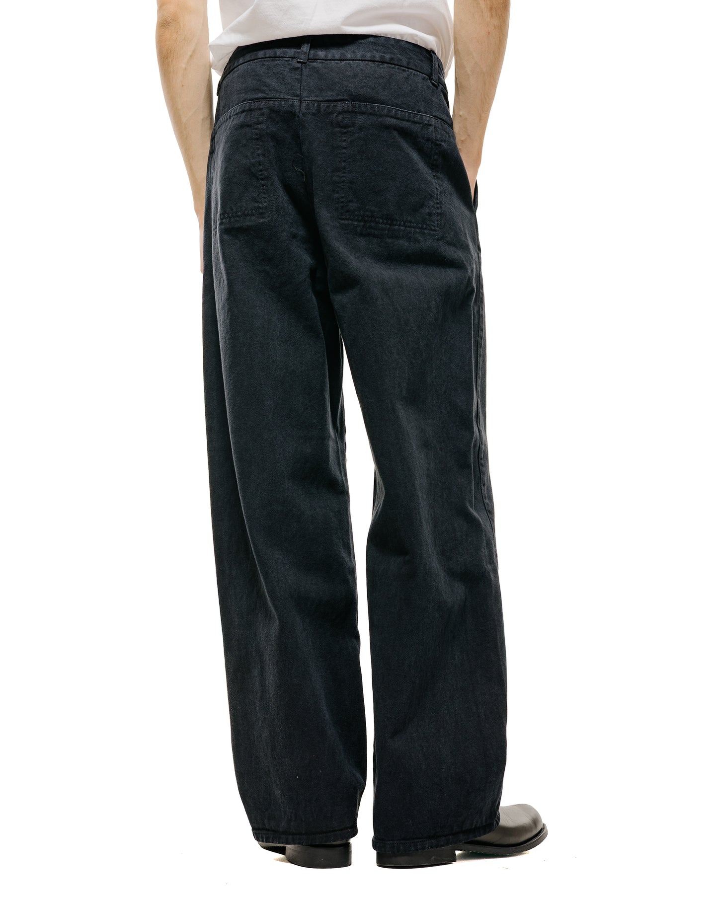 lost & found Amomento Amomento Garments Dyed Curved Seam Denim Black