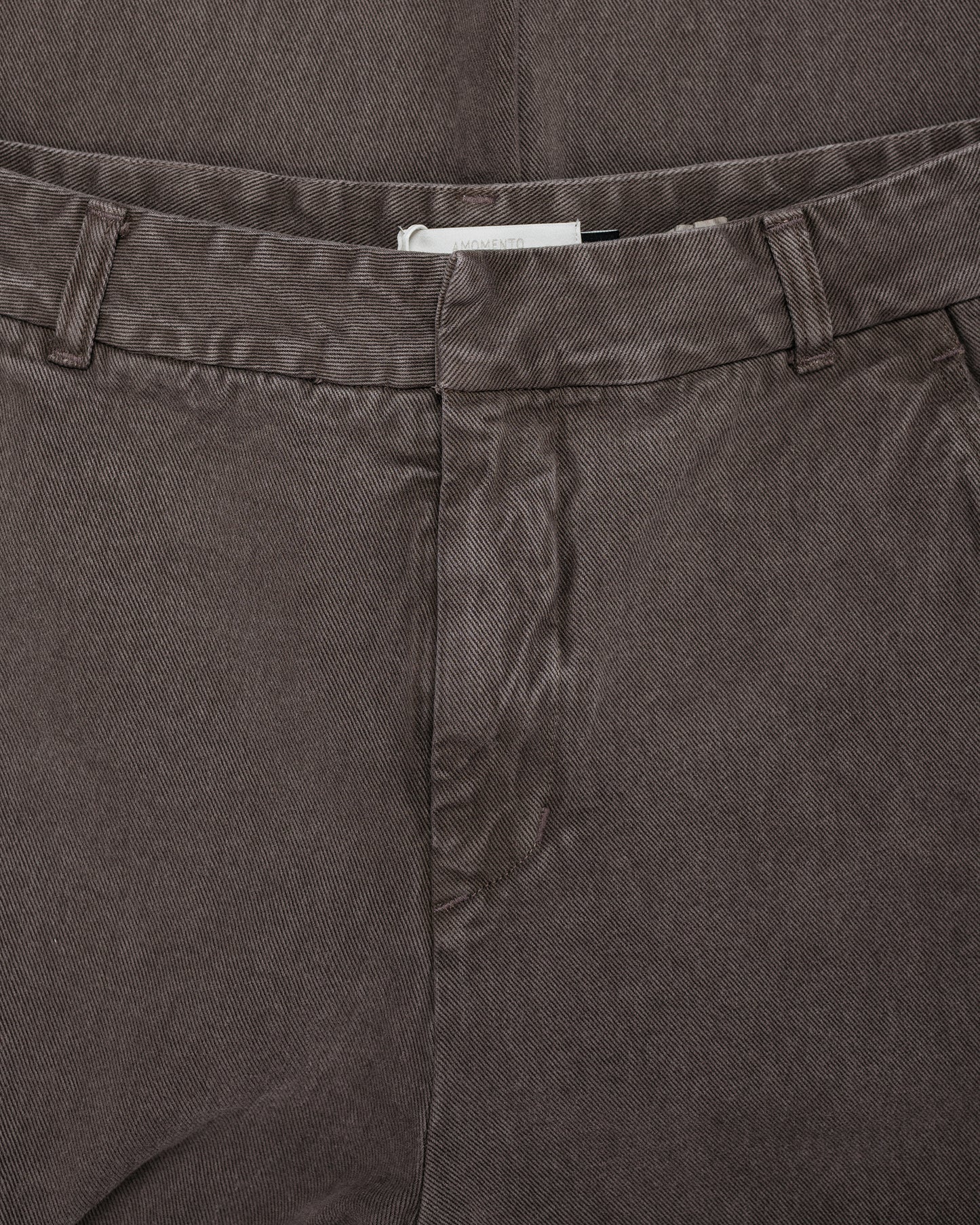 lost & found Amomento Amomento Garments Dyed Curved Seam Denim Brown