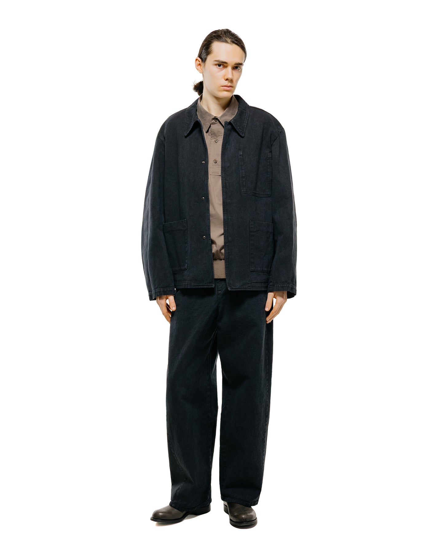 lost & found Amomento Amomento Garments Dyed Pocket Denim Jacket Black