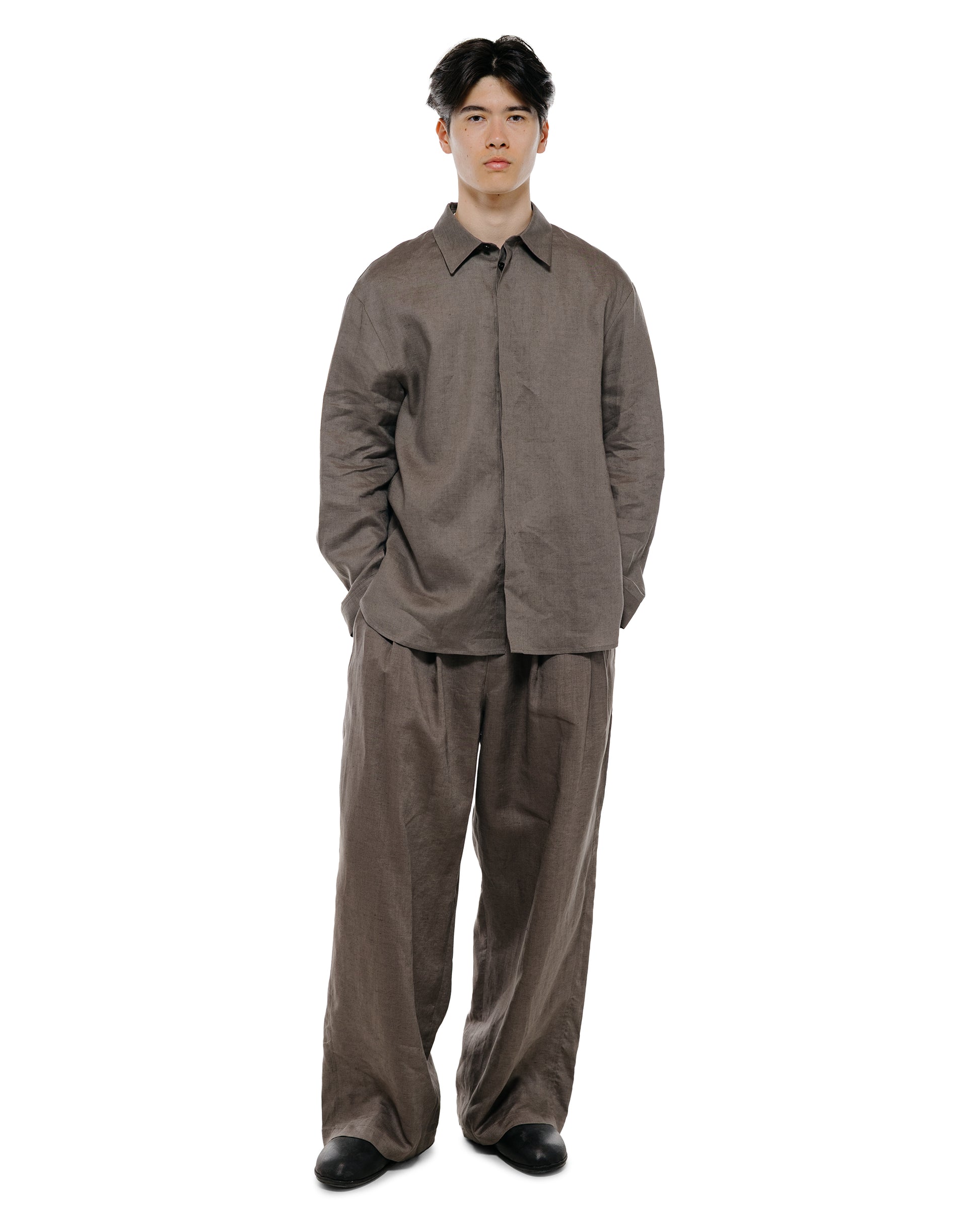 lost & found Amomento Amomento Linen Oversized Shirt Khaki