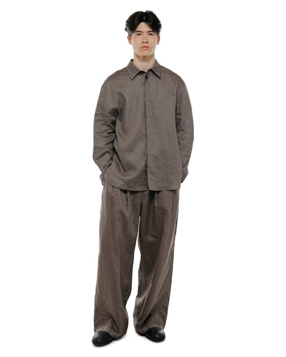 lost & found Amomento Amomento Linen Oversized Shirt Khaki