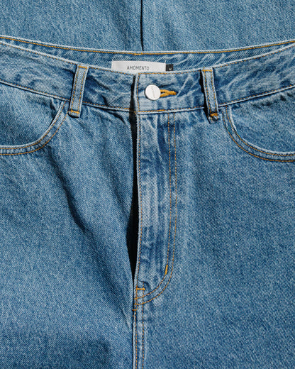 lost & found Amomento Amomento Men's Recycle Cotton Denim Mid Blue