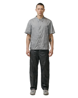 Amomento Nylon Short Sleeve Shirts Blue Grey model full