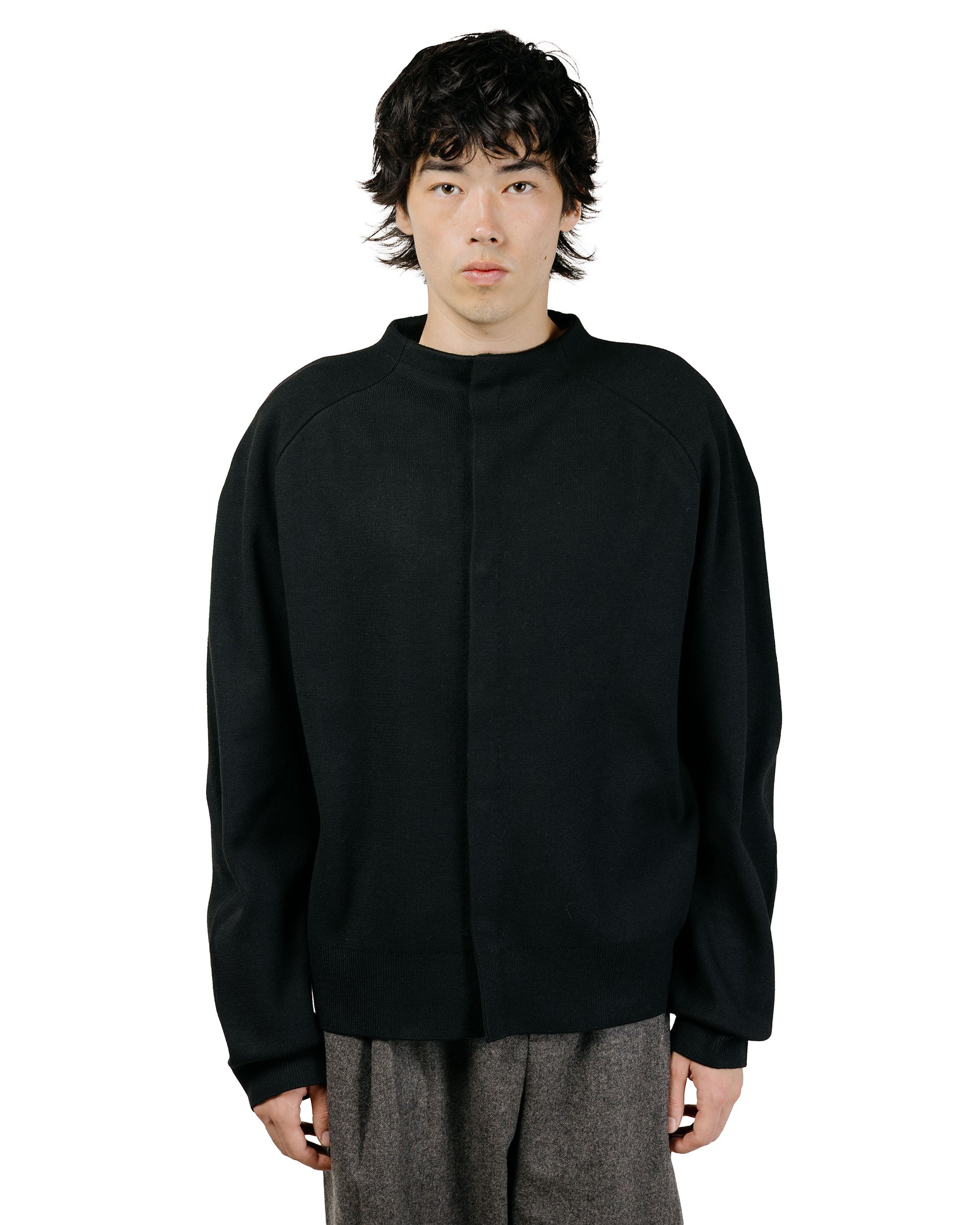 Amomento Rounded Sleeve Cardigan Black