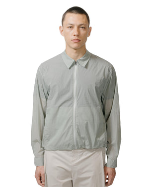 Amomento Sheer Zip Up Shirts Mint model front