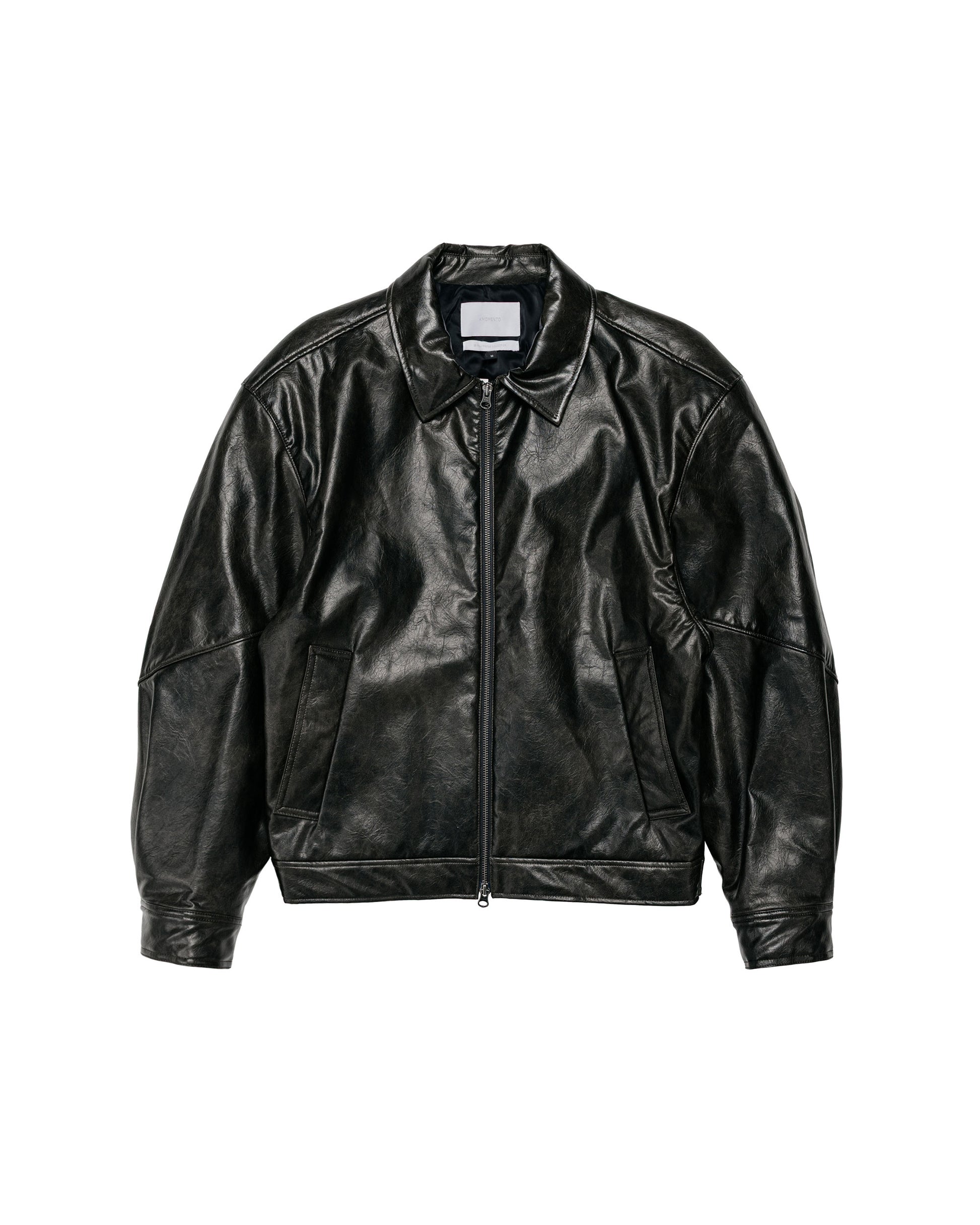 Amomento Vegan Leather Blouson Black