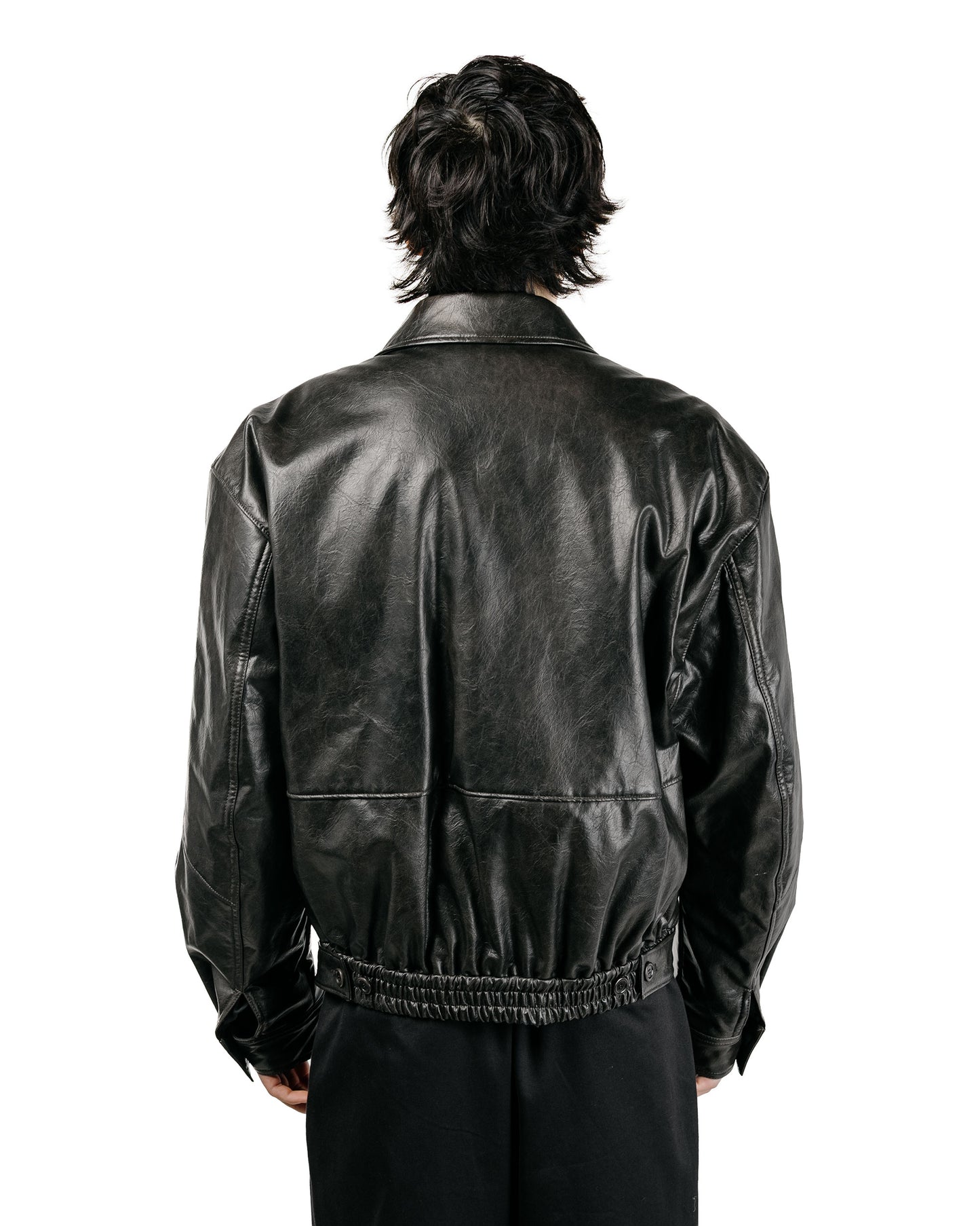Amomento Vegan Leather Blouson Black