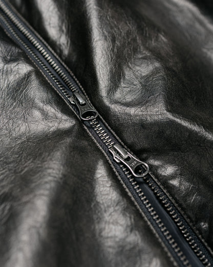 Amomento Vegan Leather Blouson Black