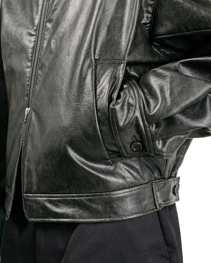 Amomento Vegan Leather Blouson Black