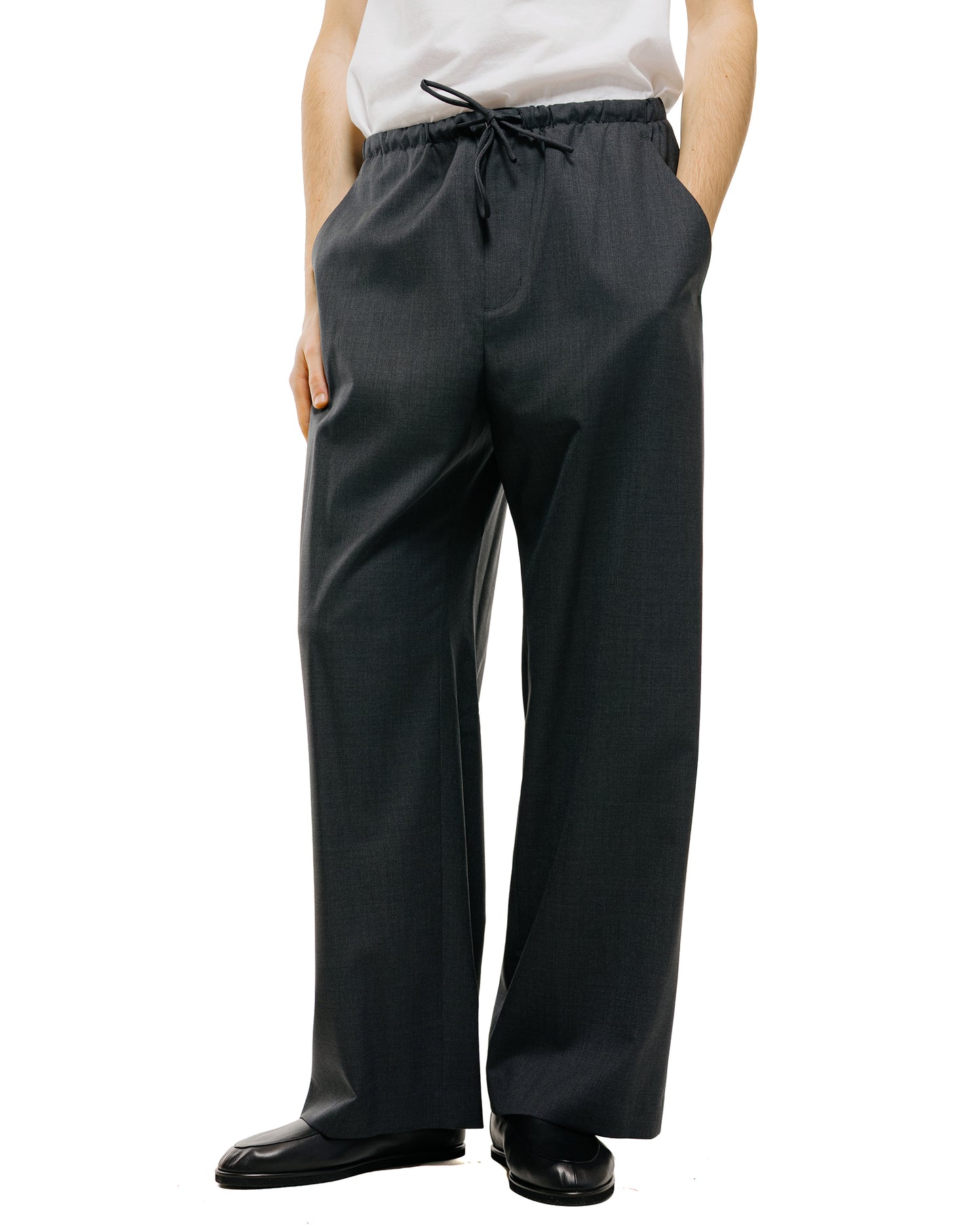 lost & found Amomento Amomento Wool Banding Pants Charcoal